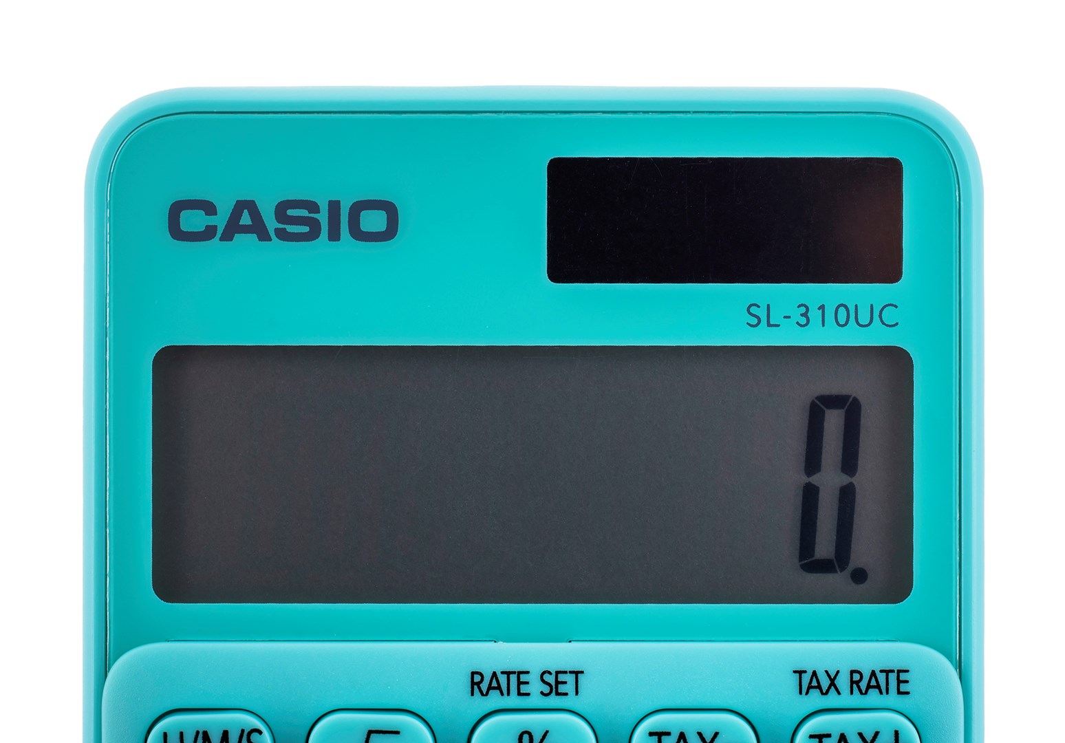 Kalkulator xhepi Casio SL-310UC-GN-S, 10 shifra, ekran i madh, i gjelbër
