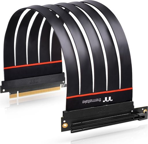 Kabllo riser Thermaltake TT Premium PCI-E 4.0, 300mm, konektor 90°, e zezë