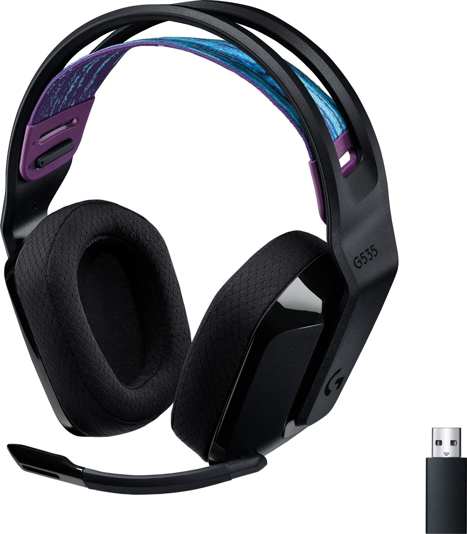 Kufje gaming Logitech G535, wireless, me mikrofon, zi blu