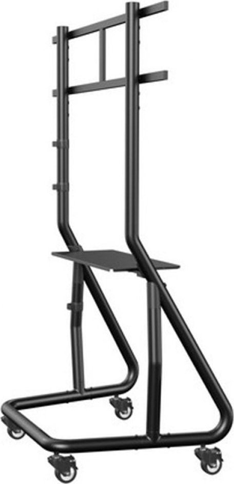 Karrocë TV për televizor LCD LED, 60" 105", me raft, e zezë