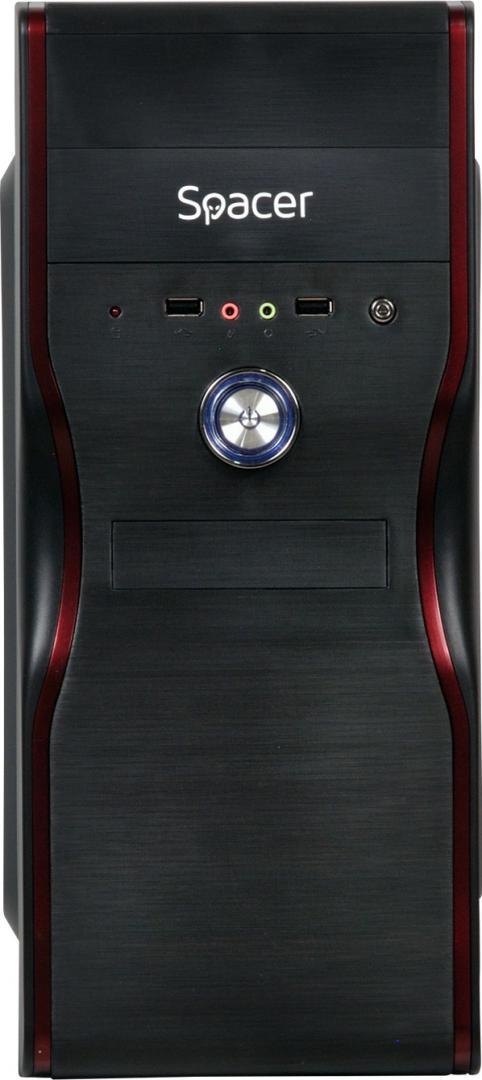 Kasa kompjuteri Spacer New Mercury, ATX MidTower, me furnizim energjie, e zezë