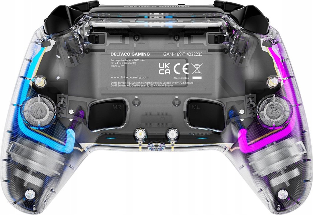 Kontroller Deltaco Deltaco PS4/PC Controller, wireless, shumëngjyrësh