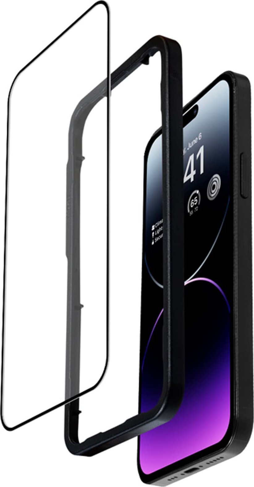 Xham mbrojtës Crong 3D Armour Glass, antibakterial, për iPhone 14 Pro Max, transparent