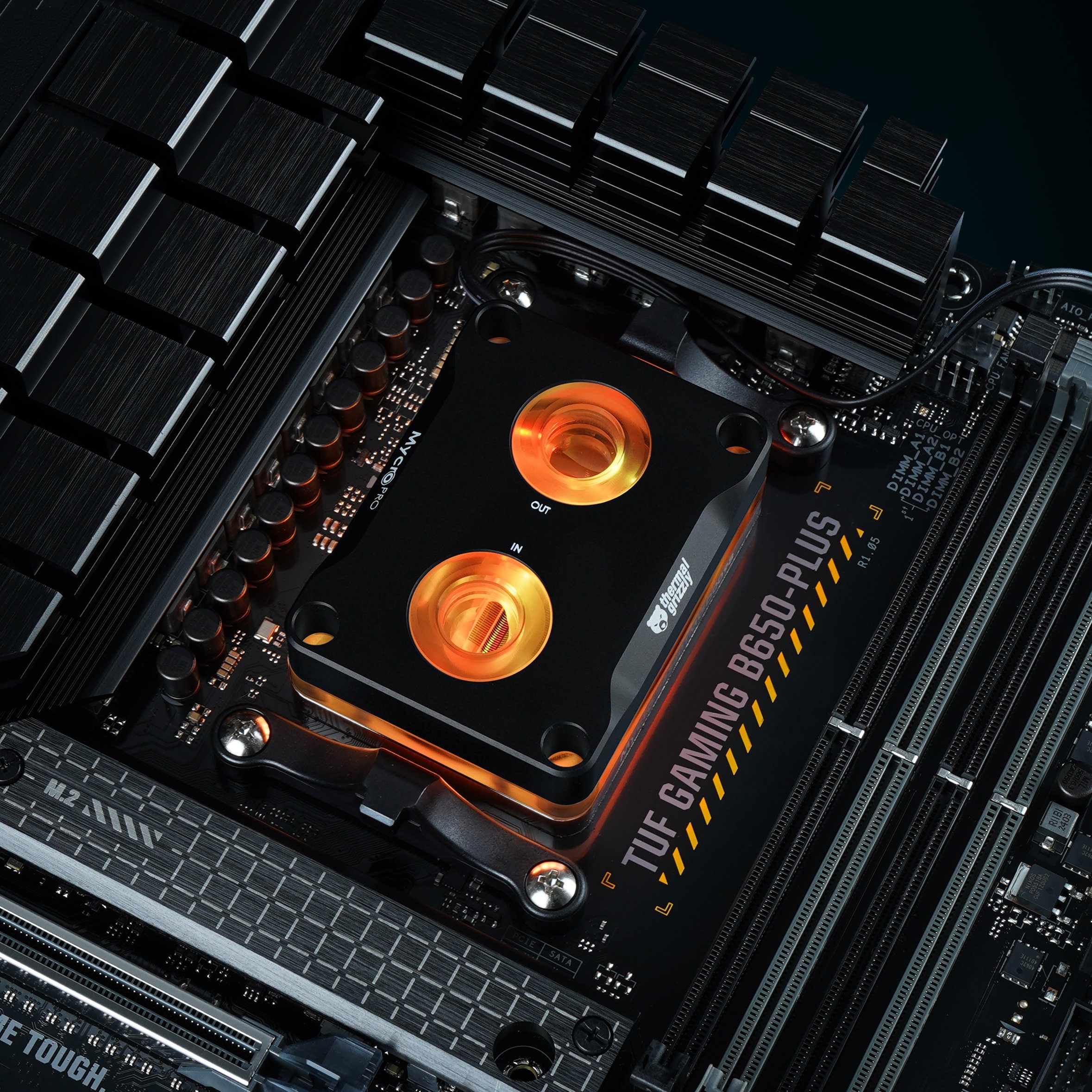 Блок за вода CPU Thermal Grizzly Mycro Direct Die Pro V1, AMD AM5, DRGB, сребрен