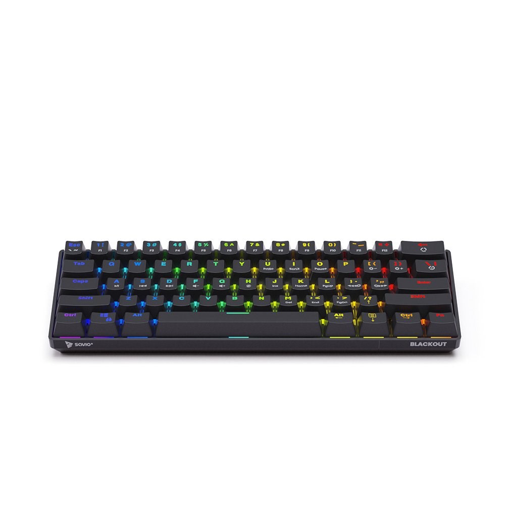 Tastierë mekanike Gaming Savio BLACKOUT, USB, Outemu Brown,RGB, e zezë