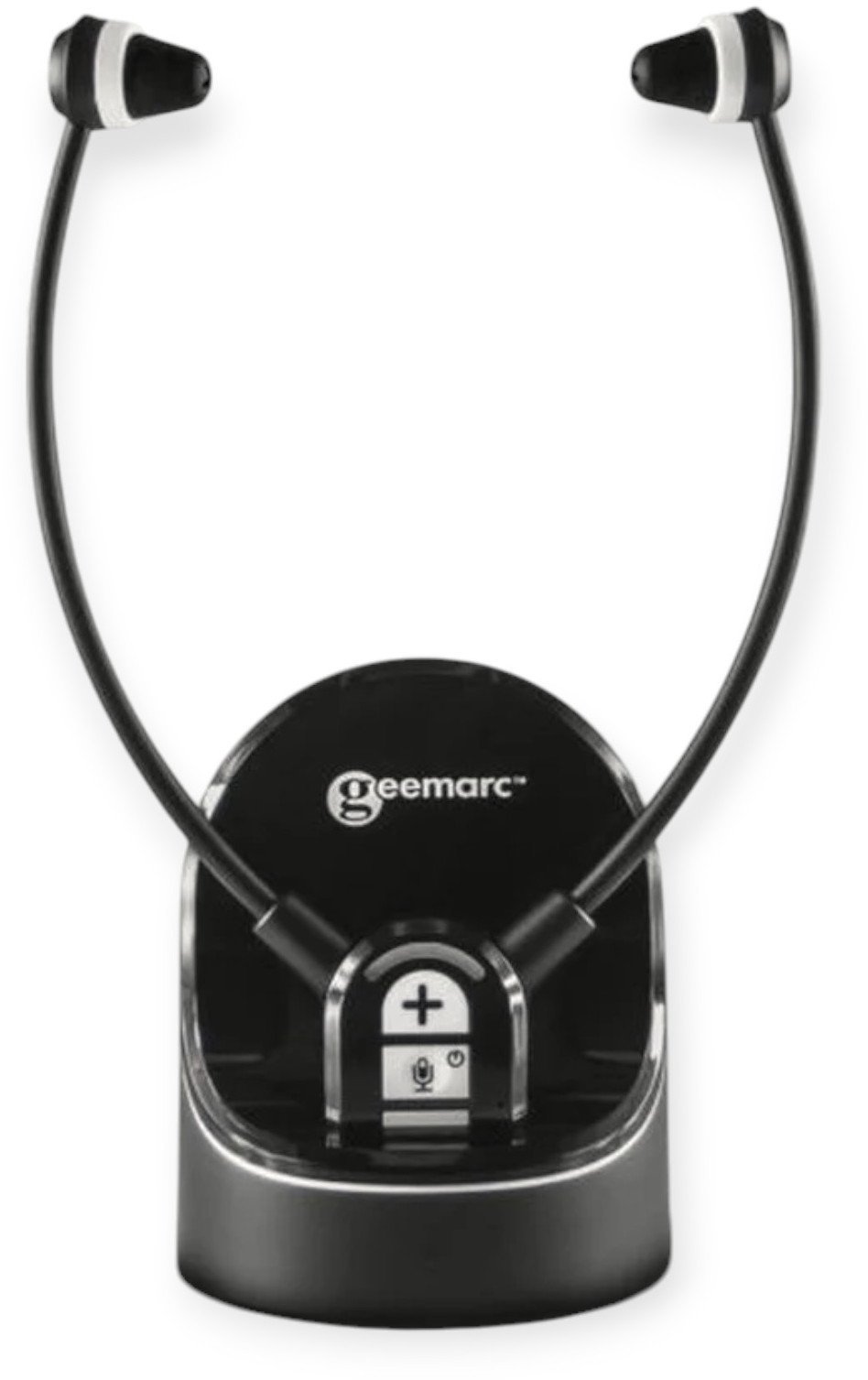 Безжични слушалки Geemarc CL7370, chin strap, со микрофон, црни