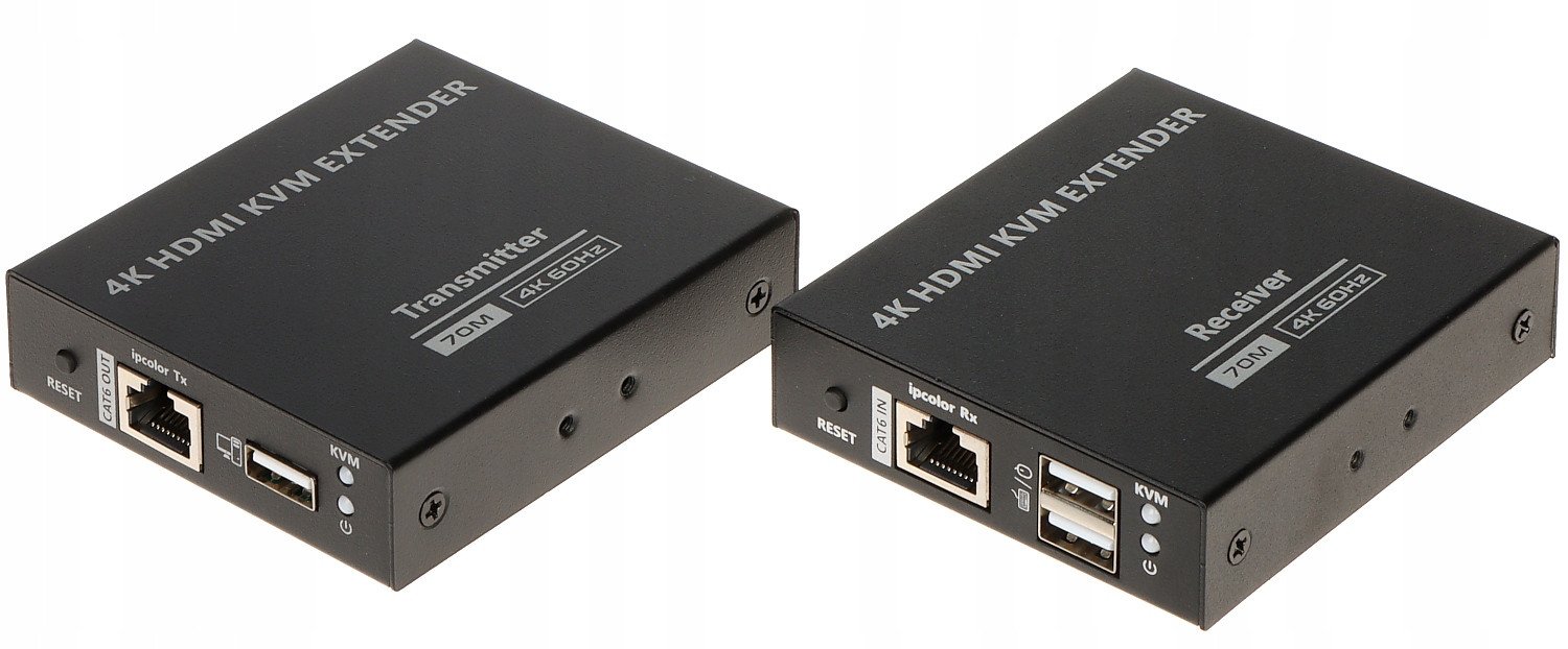 Екстендер HDMI USB EX 70 4KV2, 4K, 70m, црн