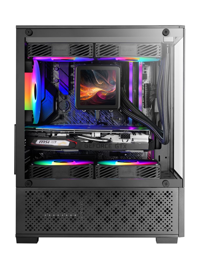 Kuti kompjuterike gaming Mars Gaming MC-SE2, MicroATX, xham i temperuar, FRGB, e zezë