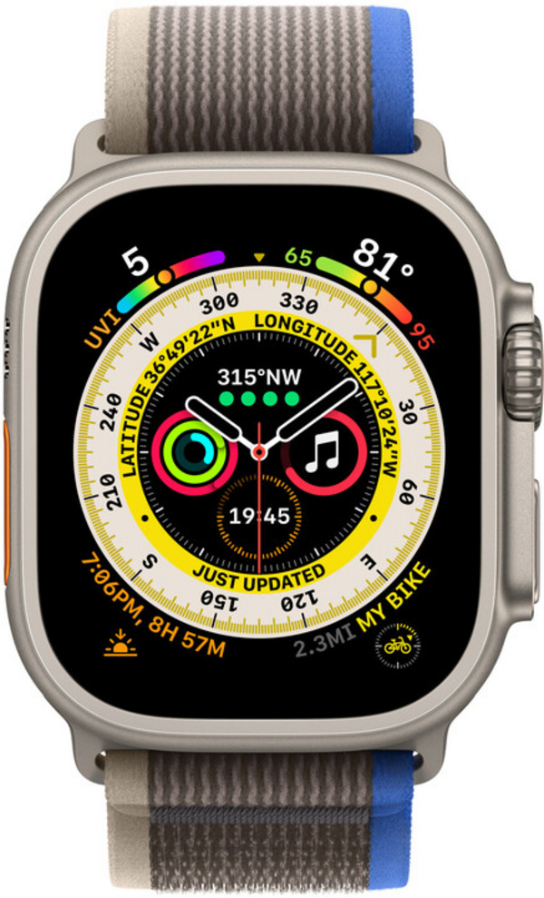 Apple Watch 49mm Band, Blue/Gray Trail Loop - M/L