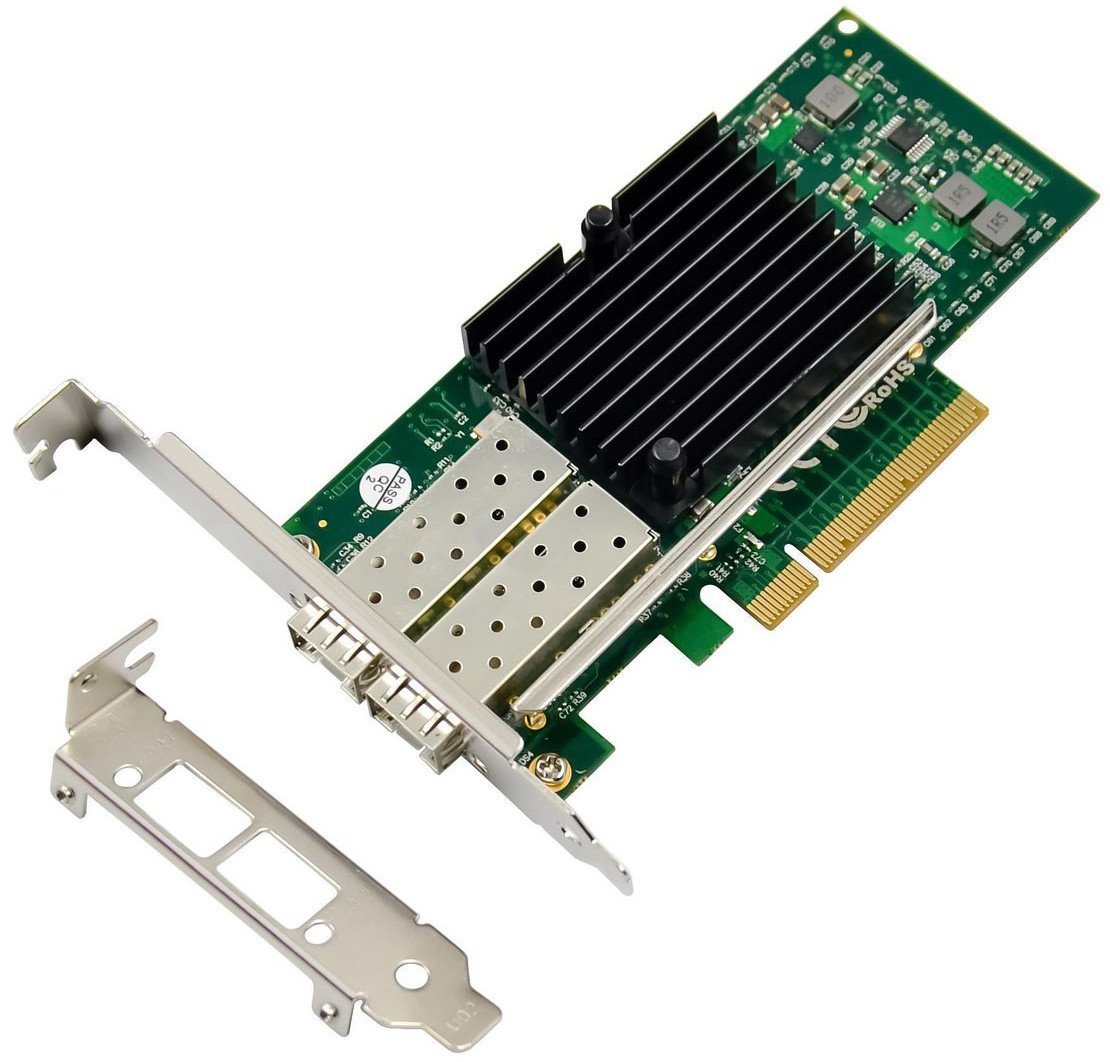 Kartë rrjeti Microconnect PCIe X8, gigabit, për desktop, e zezë