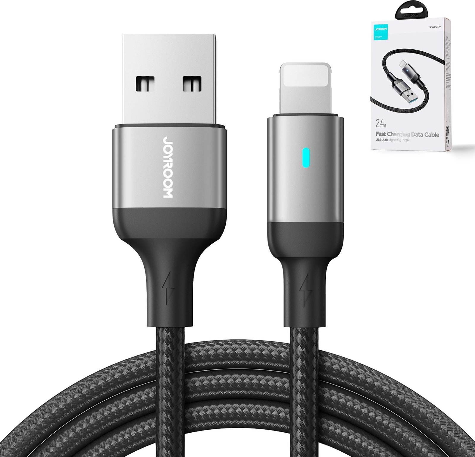 Kabllo USB Joyroom JYR667, USB A në Lightning, 1.2 m, e zezë