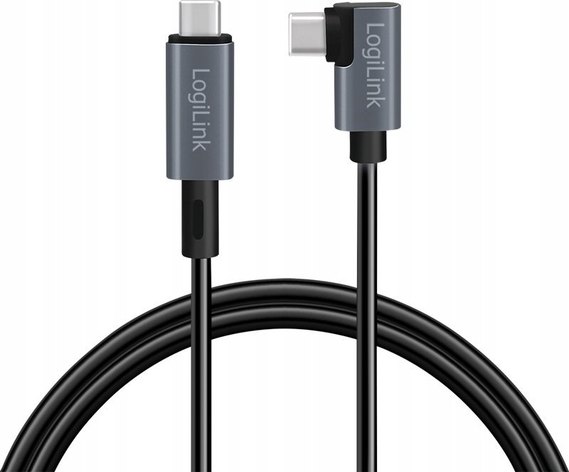 Kabllo USB LogiLink CU0183, USB C në USB C, 2m, 100W, e zezë