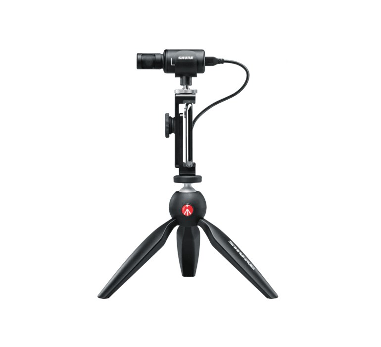 Mikrofon video Shure MV88+ Video Kit, stereo kondensator, me tripod, i zi