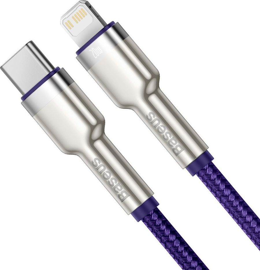 Kabllo karikimi Baseus Cafule, USB C në Lightning, 20W, 1m, lejla