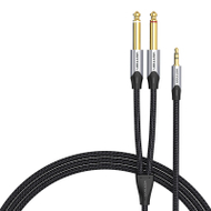 Kabllo audio Vention BARHL, 3.5mm në 2x 6.35mm, 10m, e zezë