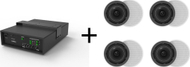Set altoparlantësh Vivolink AUDIOPACK4, 4 altoparlantë tavanorë, subwoofer aktiv, i bardhë