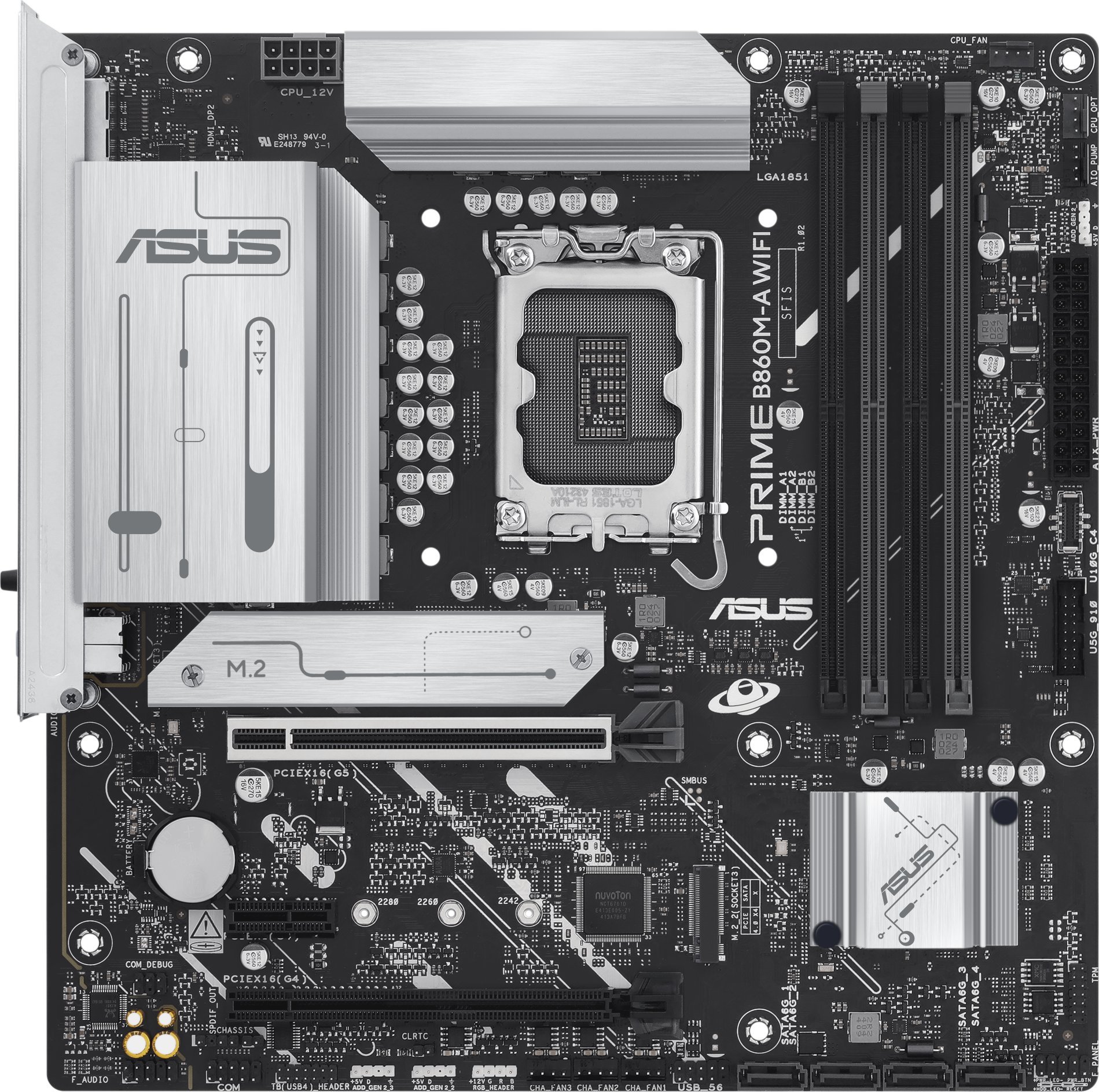Pllakë amë ASUS PRIME B860M A WIFI, Intel B860, mATX, me WiFi