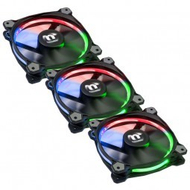 Вентилатор за компјутер Thermaltake Riing 14 RGB, сет 3 парчиња, 140 mm, со хаб, црн