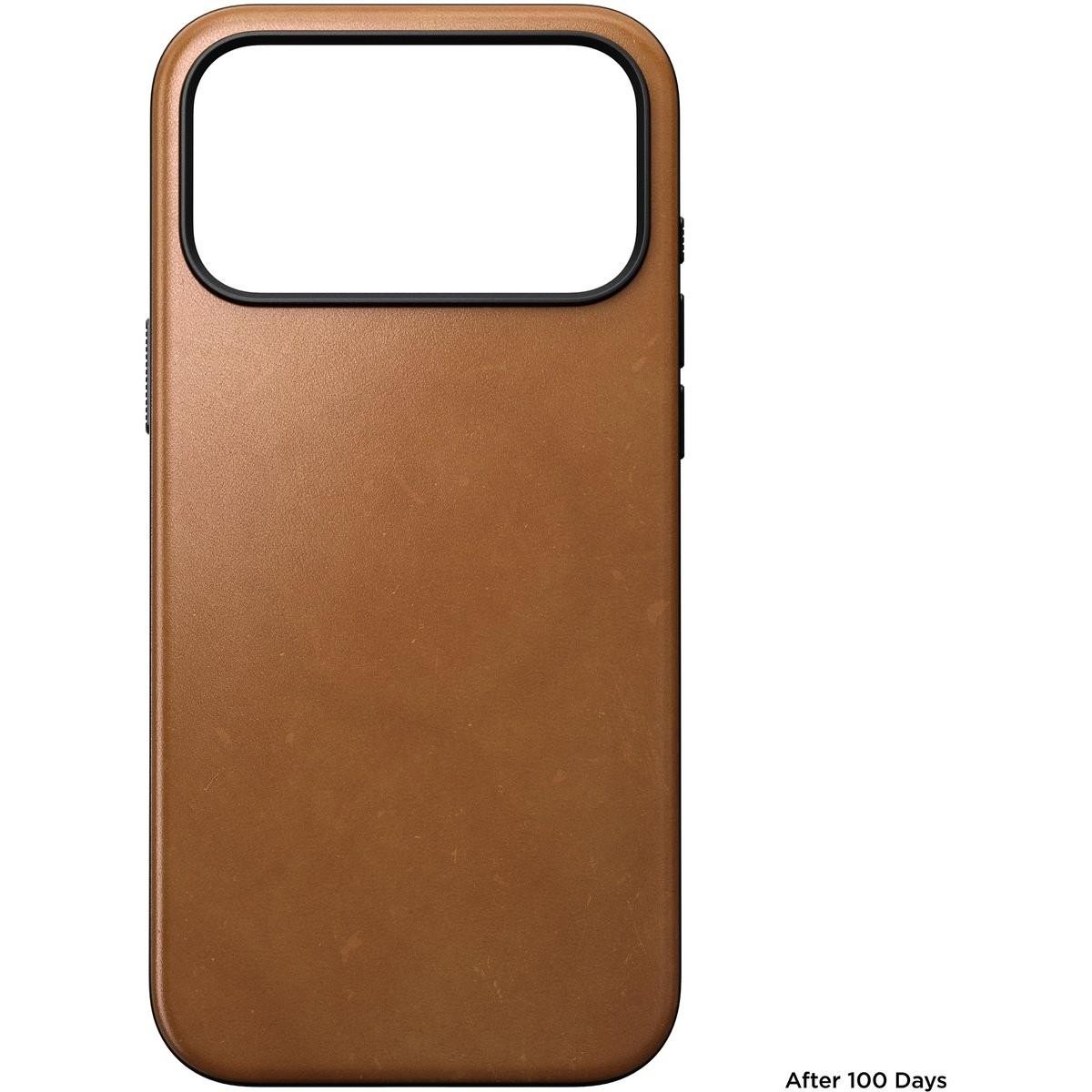 Mbrojtëse telefoni Nomad Modern Leather Case për iPhone 17 Pro Max, lëkurë natyrale, MagSafe, kafe