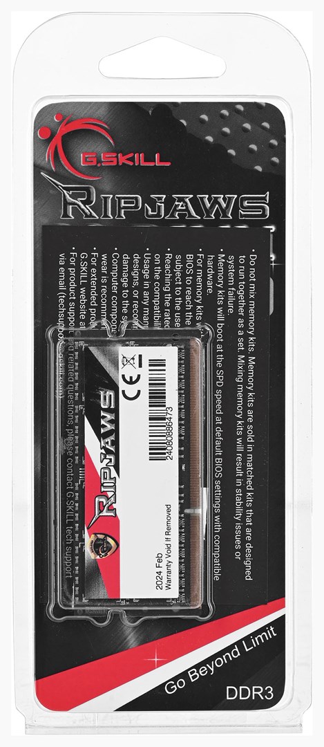 Memorie RAM G.Skill Ripjaws SODIMM, 8GB, DDR3L, 1866MHz, e zezë