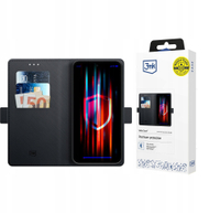 Mbulesë telefoni 3MK Wallet për Redmi 15C 4G Poco C85 4G, mbajtëse kartelash, e zezë