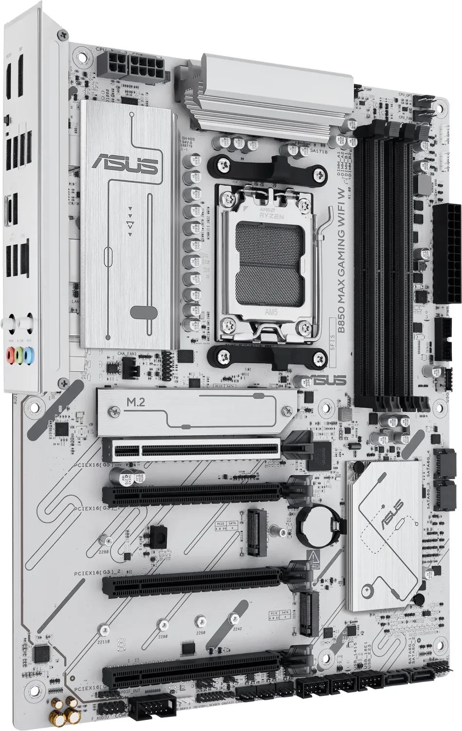 Pllakë amë ASUS B850 Max Gaming WIFI W, socket AM5, DDR5, e bardhë