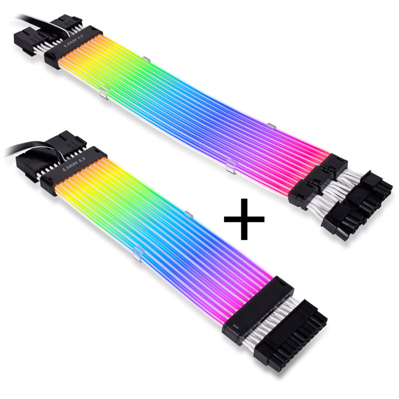 Kabllo për pllakë amë Lian Li Strimer Plus V2 RGB + kabllo për kartelë grafike Strimer Plus V2 Triple 8-Pin RGB VGA