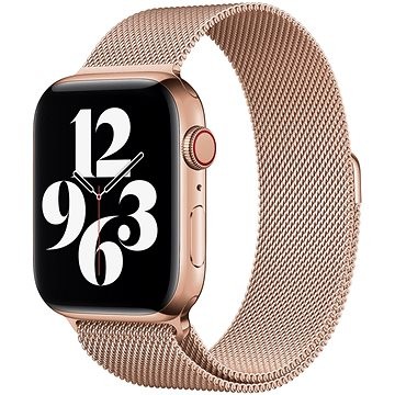 Rrip ore Eternico Elegance Milanese Pro, për Apple Watch 38mm 40mm 41mm, çelik inox, rozë gold
