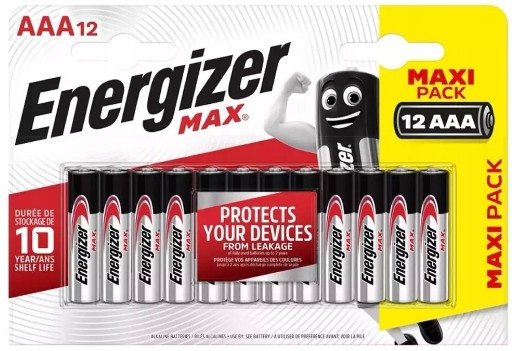 Bateri alkaline AAA Energizer Max, paketa 12 copë