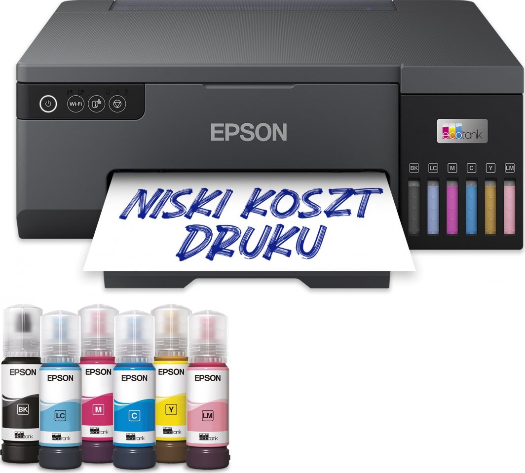 Printer për foto Epson EcoTank L8050 5760 x 1440 DPI 8" x 12" 20x30 cm Wi-Fi, i zi