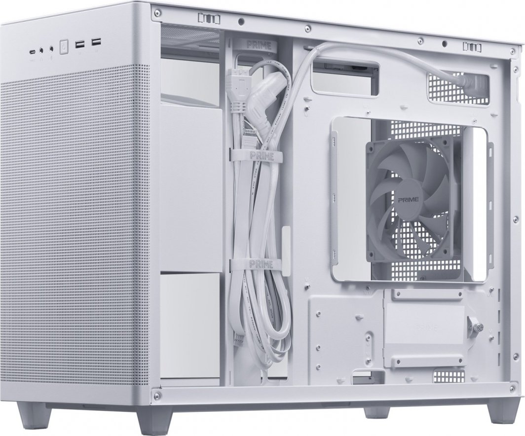 Kasë Asus Prime AP201 Tempered Glass, Mini Tower
