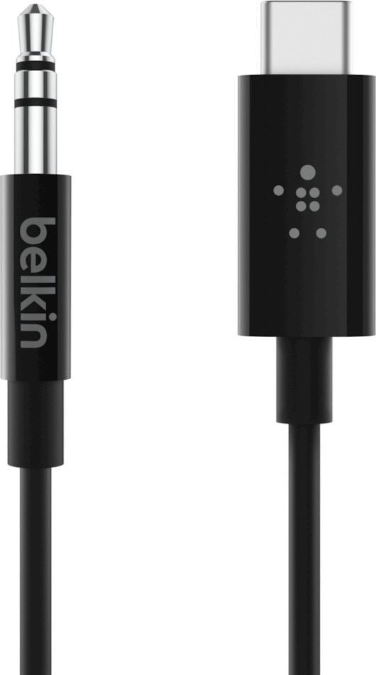 Kabllo audio Belkin USB C në 3.5mm, 0.9m, e zezë