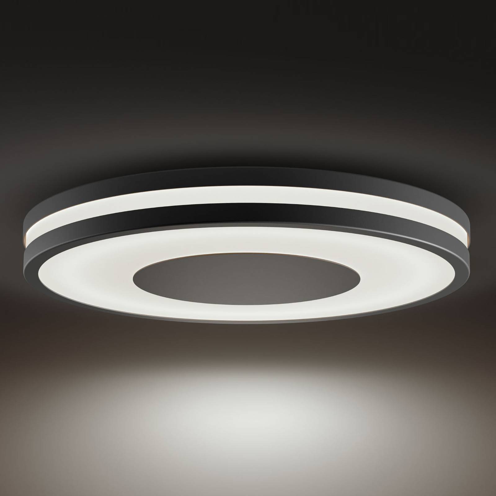 Plafonierë inteligjente Philips Hue White Ambiance Being, LED, me Bluetooth, e zezë