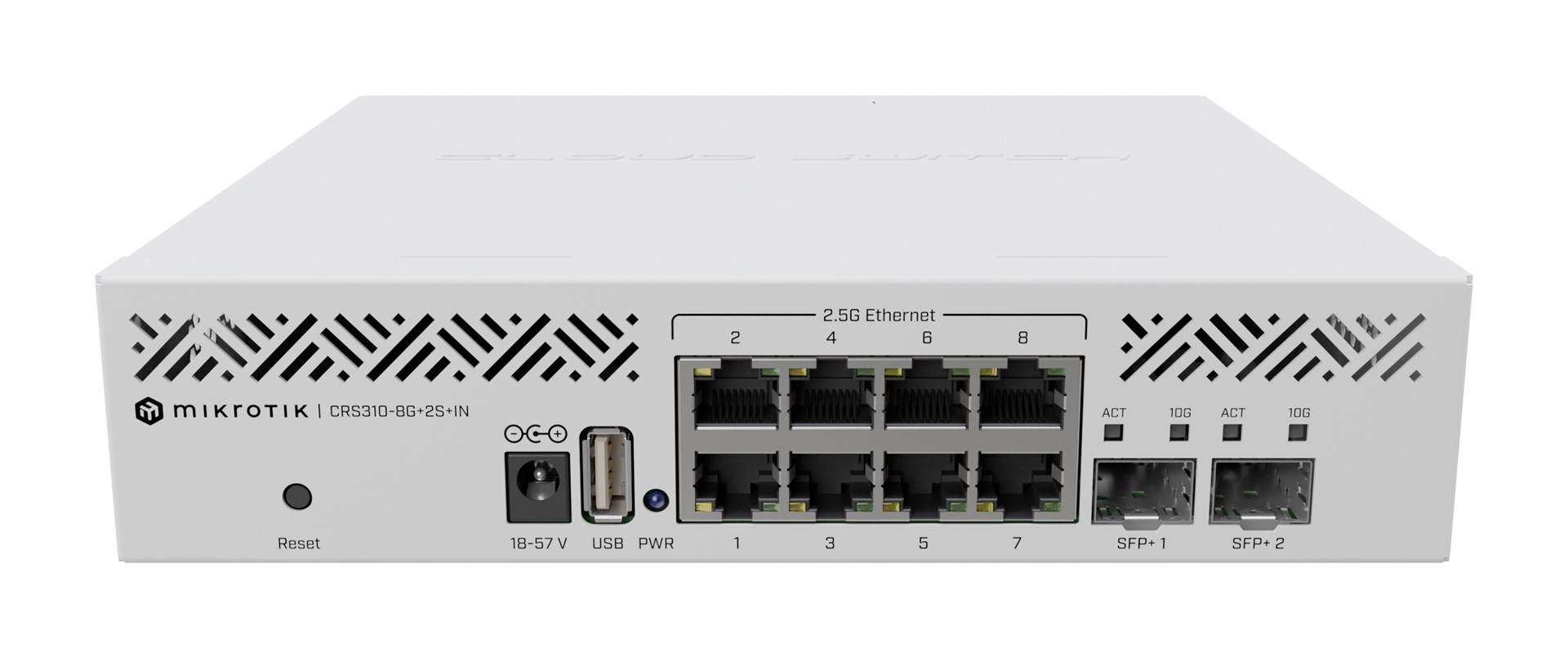 Switch Mikrotik CRS310-8G+2S+IN 10p, 2.5G, Multigigabit, 10G, i bardhë