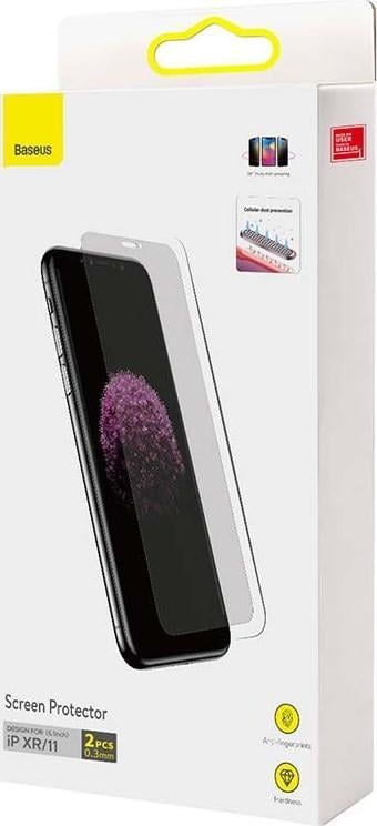 Mbrojtës ekrani Baseus Tempered Glass, për iPhone XR 11, filtër privatësie, 0.3mm, transparent