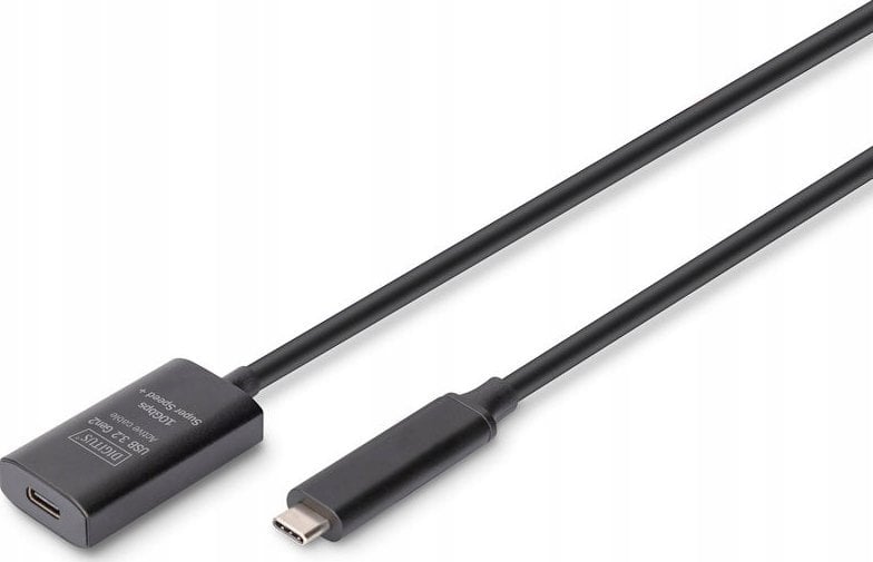 Kabllo zgjatues aktiv Digitus USB 3.2 Gen2, USB-C në USB-C, 5m, gri
