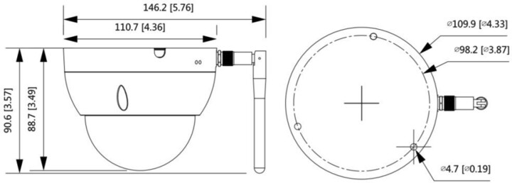 [OUTLET] Kamerë Dahua IPC-HDBW1235EP-W-0280B-S2, 2.8mm, II