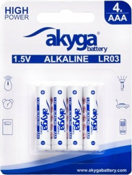 Bateri alkaline AAA Akyga AKY1971, 1.5V, 1300mAh, paketim 4 copë