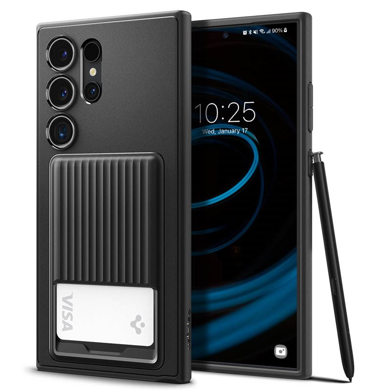 Mbrojtëse Spigen për Galaxy S24 Ultra, Liquid Slot, e zezë