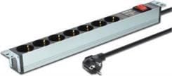 Shirit energjie rack Digitus PDU DN-95407, 7x Schuko, 19", 4000 W, gri