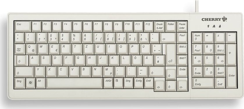 Tastierë Cherry, me kabllo, UK, e hirtë