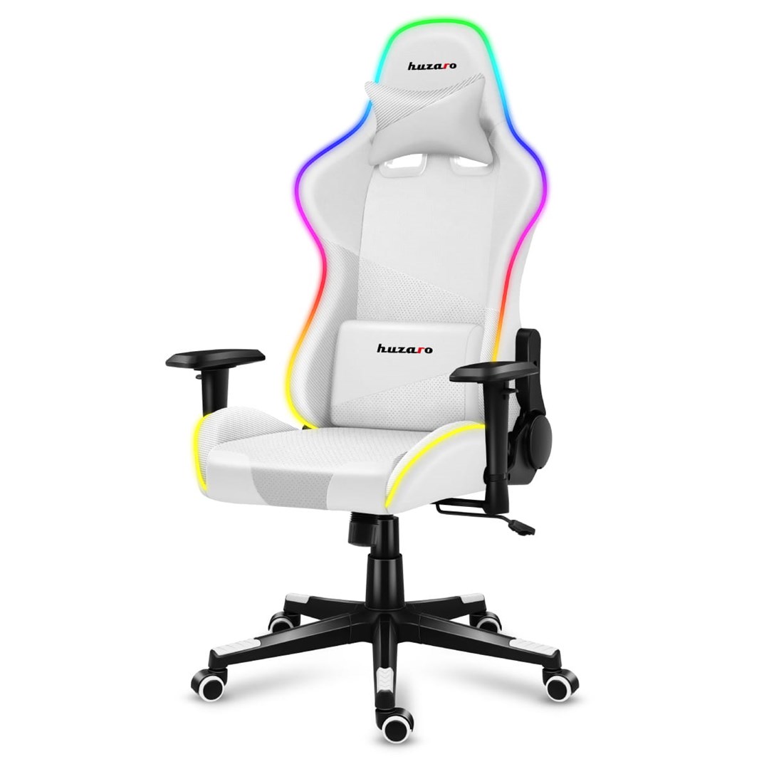 Karrige lojërash HUZARO FORCE 6.2, RGB LED, e bardhë