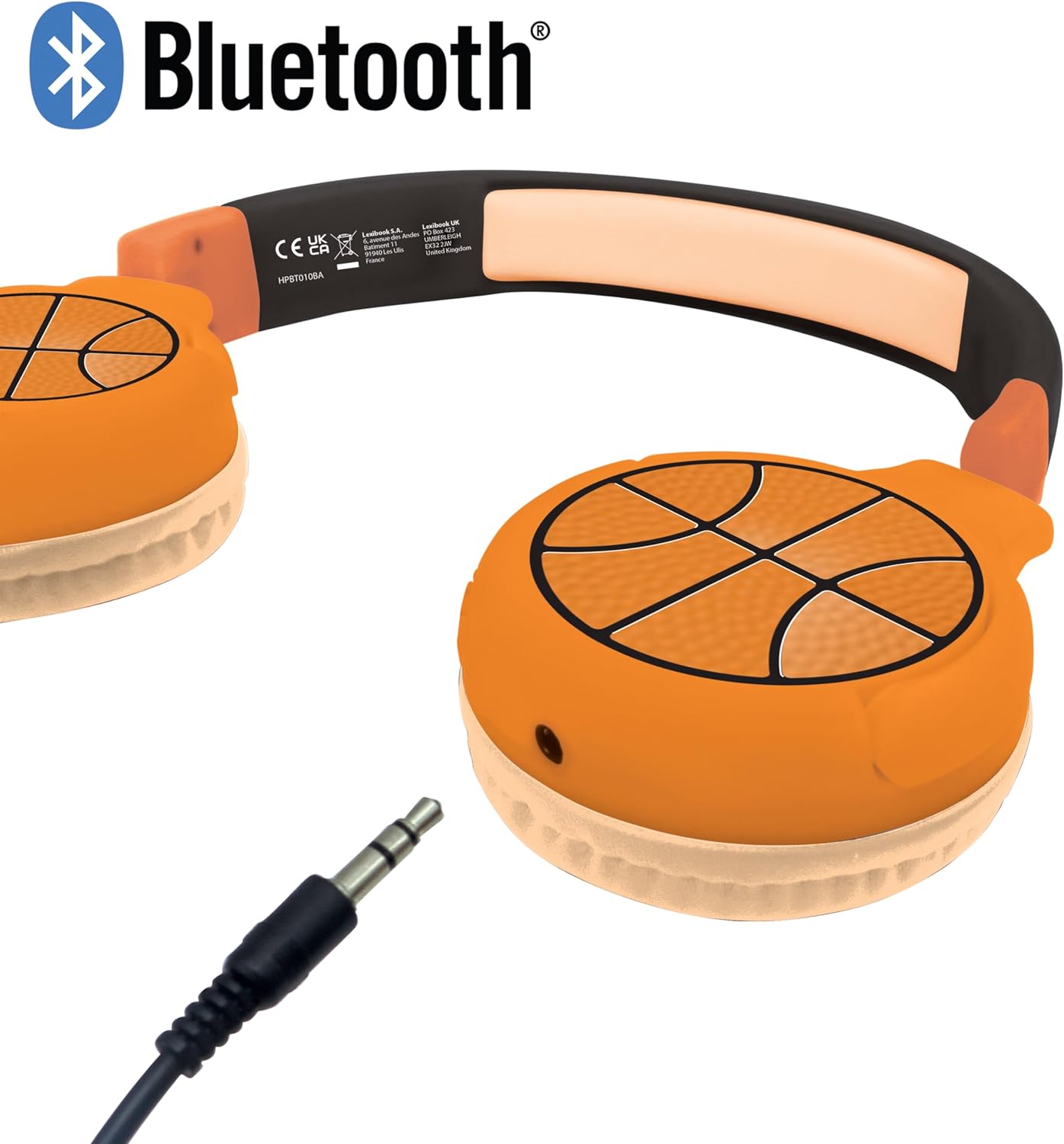 Kufje për fëmijë Lexibook Basketball, Bluetooth 5.0, kufizim volum 85 dB, portokalli