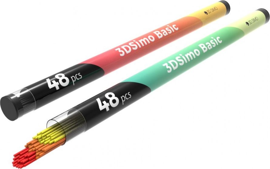 Set Filamente PCL me ngjyra 3Dsimo, për stilolapsin 3DSimo Basic