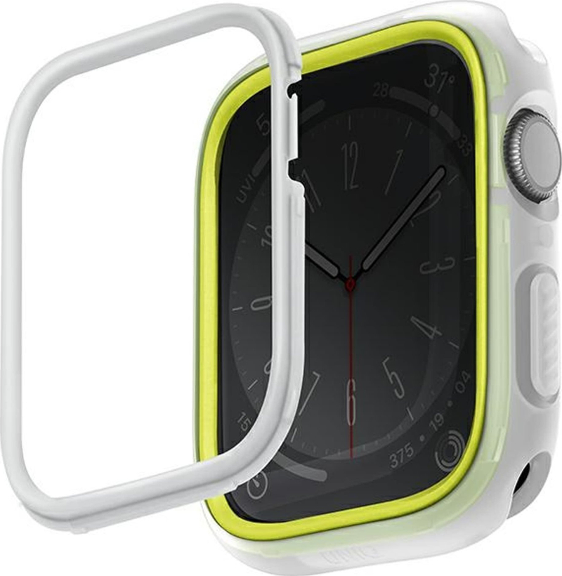 Mbulesë Uniq Moduo për Apple Watch 44/45mm, TPU PC hibride, lime e bardhë