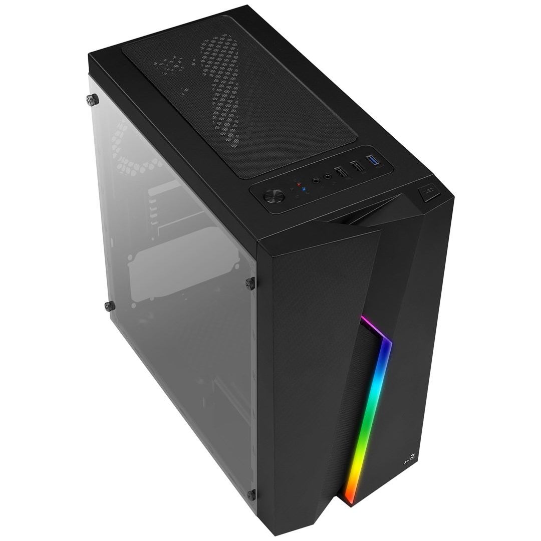 Kase kompjuteri Aerocool Mini Bolt, mini tower, RGB, e zezë