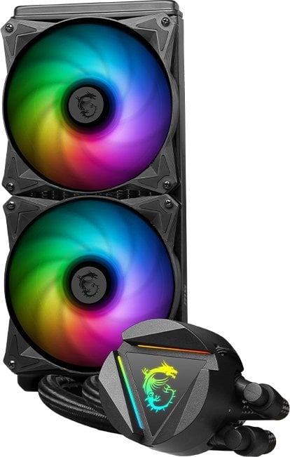 Ftohës me ujë MSI MPG CoreLiquid 280R V2 (306-7ZW1D21-813), 1800 rpm, 33.3 dBa, 84.36CFM, 280mm, i zi