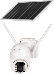 Камера за безбедност 4G Kruger&amp;Matz Connect C100, рефлектор, соларна, бела