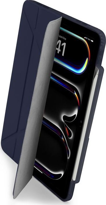 Mbulesë tablet Pipetto Origami No3 Pencil Case, për iPad Pro 13" 2024, me qëndrim, blu e errët