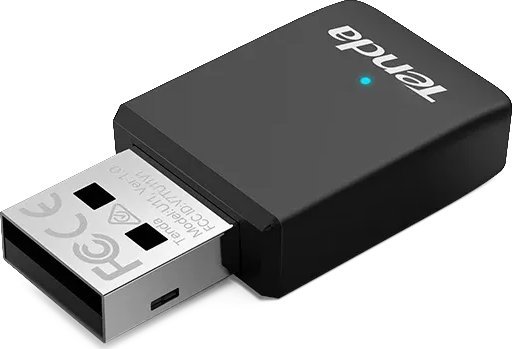Kartë rrjeti me valë Tenda U11, USB, Wi‑Fi 6, e zezë